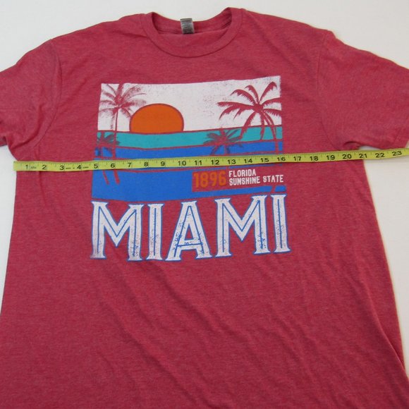 Miami Florida 1896 Sunshine State Graphic T-Shirt Size L - Picture 6 of 6